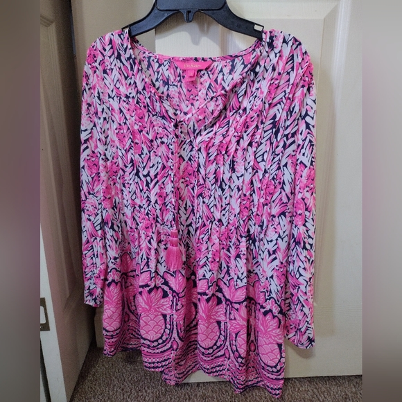 Lilly  Marilina Tunic Top High tide Size XS New Condition - Picture 1 of 5